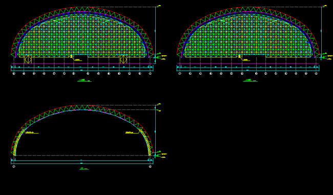 防城港跨度110米，拱高35_7米煤棚网架